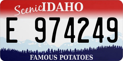 ID license plate E974249