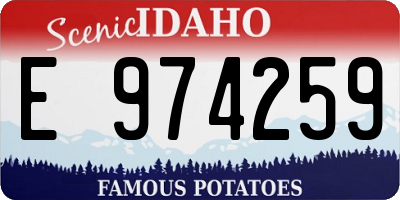ID license plate E974259