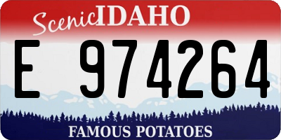 ID license plate E974264