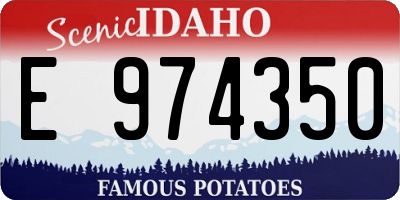 ID license plate E974350