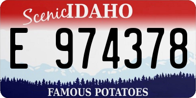 ID license plate E974378