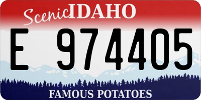 ID license plate E974405