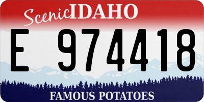 ID license plate E974418
