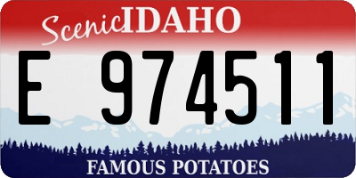 ID license plate E974511