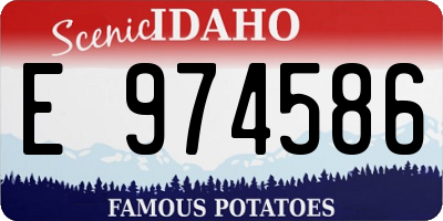 ID license plate E974586