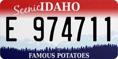 ID license plate E974711