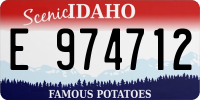ID license plate E974712
