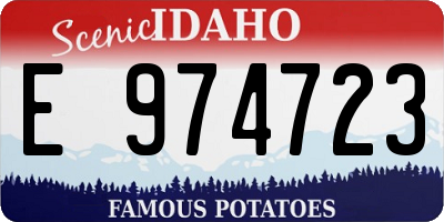 ID license plate E974723