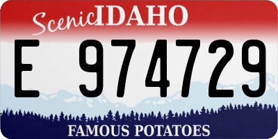 ID license plate E974729