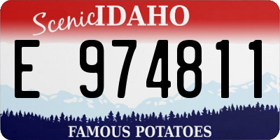 ID license plate E974811