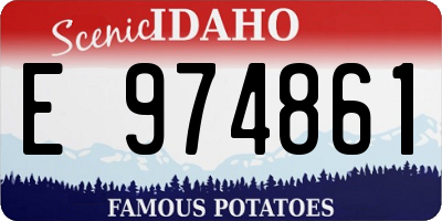 ID license plate E974861