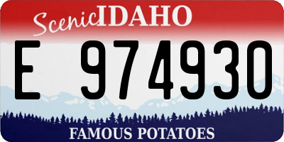 ID license plate E974930