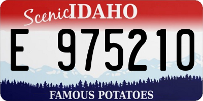 ID license plate E975210