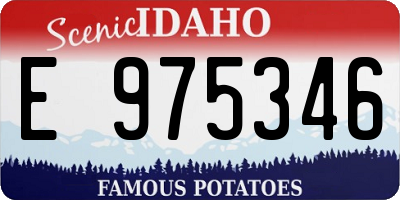ID license plate E975346