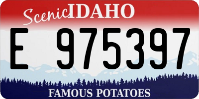 ID license plate E975397