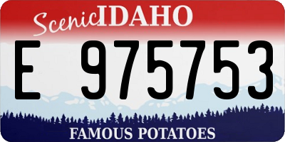 ID license plate E975753