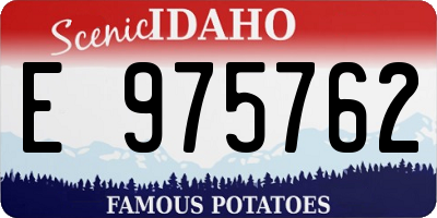 ID license plate E975762