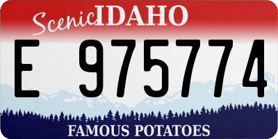 ID license plate E975774