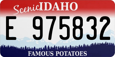 ID license plate E975832