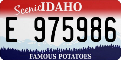 ID license plate E975986