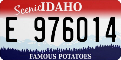 ID license plate E976014