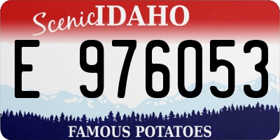 ID license plate E976053