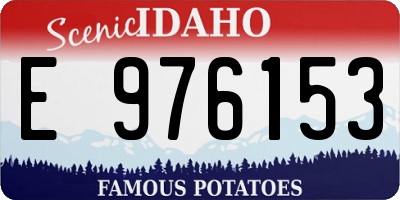 ID license plate E976153