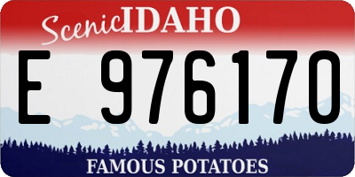 ID license plate E976170