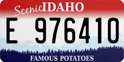 ID license plate E976410