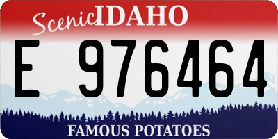ID license plate E976464