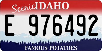 ID license plate E976492