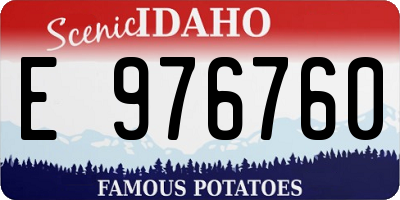 ID license plate E976760