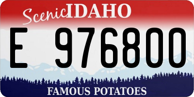 ID license plate E976800