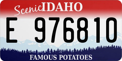 ID license plate E976810