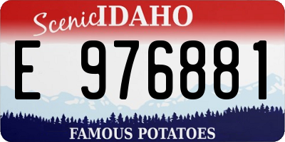 ID license plate E976881