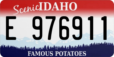ID license plate E976911