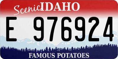 ID license plate E976924