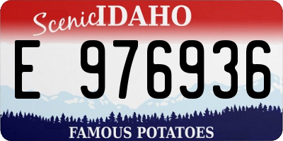 ID license plate E976936