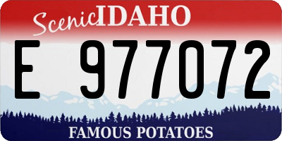 ID license plate E977072