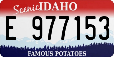 ID license plate E977153