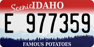 ID license plate E977359