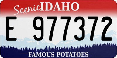 ID license plate E977372