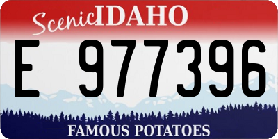 ID license plate E977396