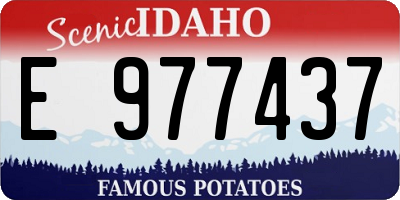 ID license plate E977437