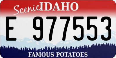 ID license plate E977553