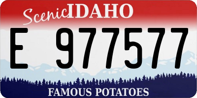 ID license plate E977577