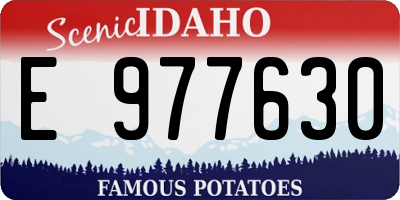 ID license plate E977630