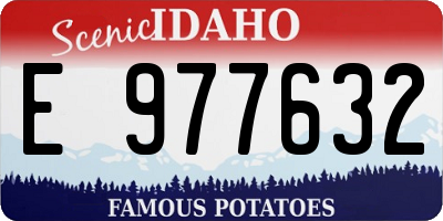 ID license plate E977632