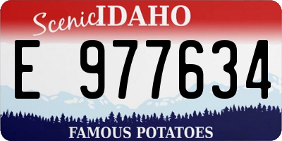 ID license plate E977634