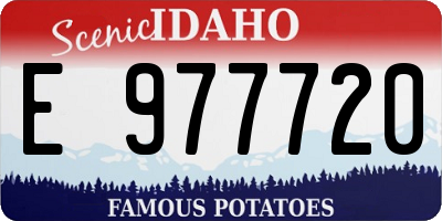 ID license plate E977720